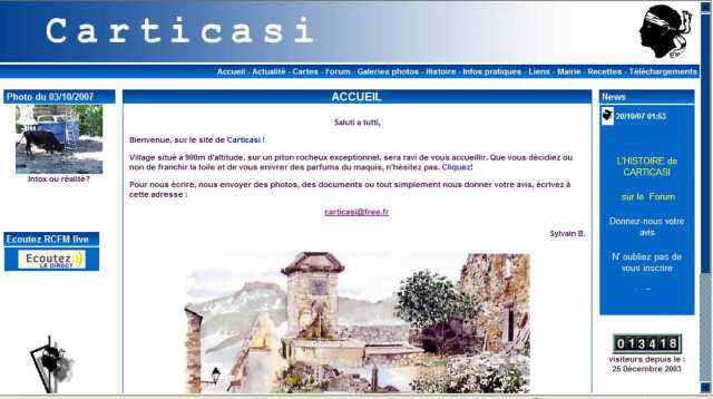 Ancien site Carticasi