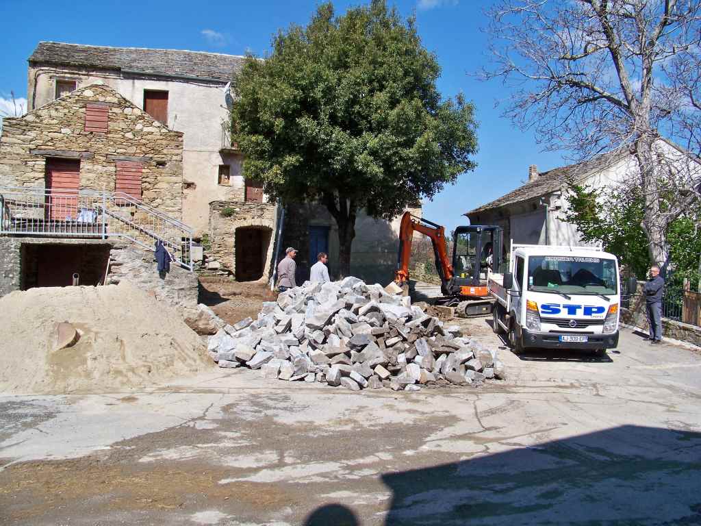 Travaux sur la place